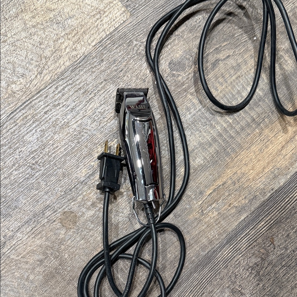Wahl Chrome Finish Hair Clipper with Black Cord